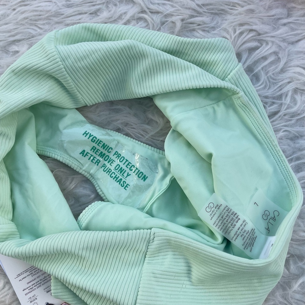 NWT One-Shoulder Mint Green Bikini Set - Picture 8 of 12